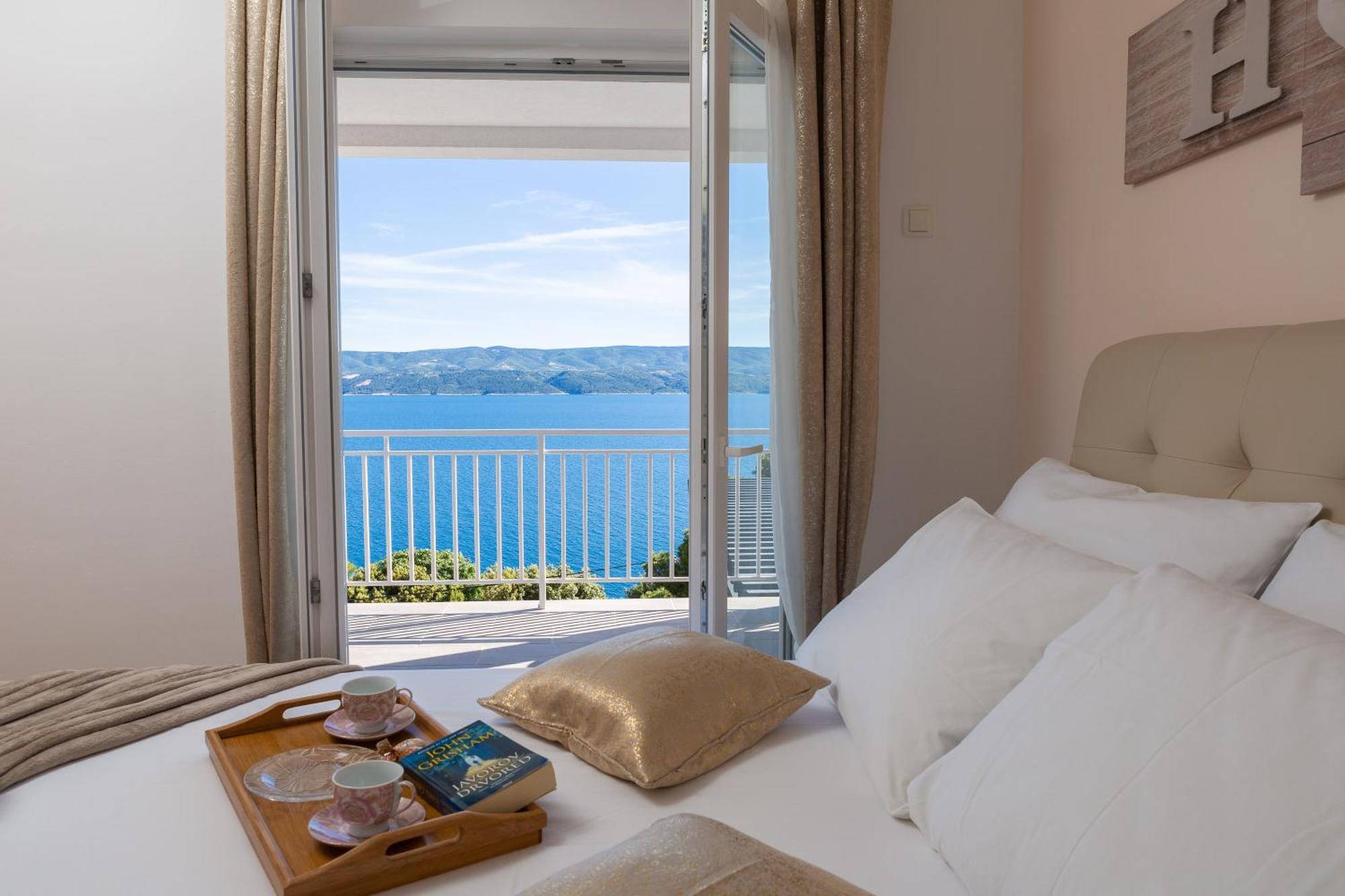 Luxury Seafront Villa With Heated Pool, Jacuzzi, Sea View, 150 M From Beach Stanici Luaran gambar