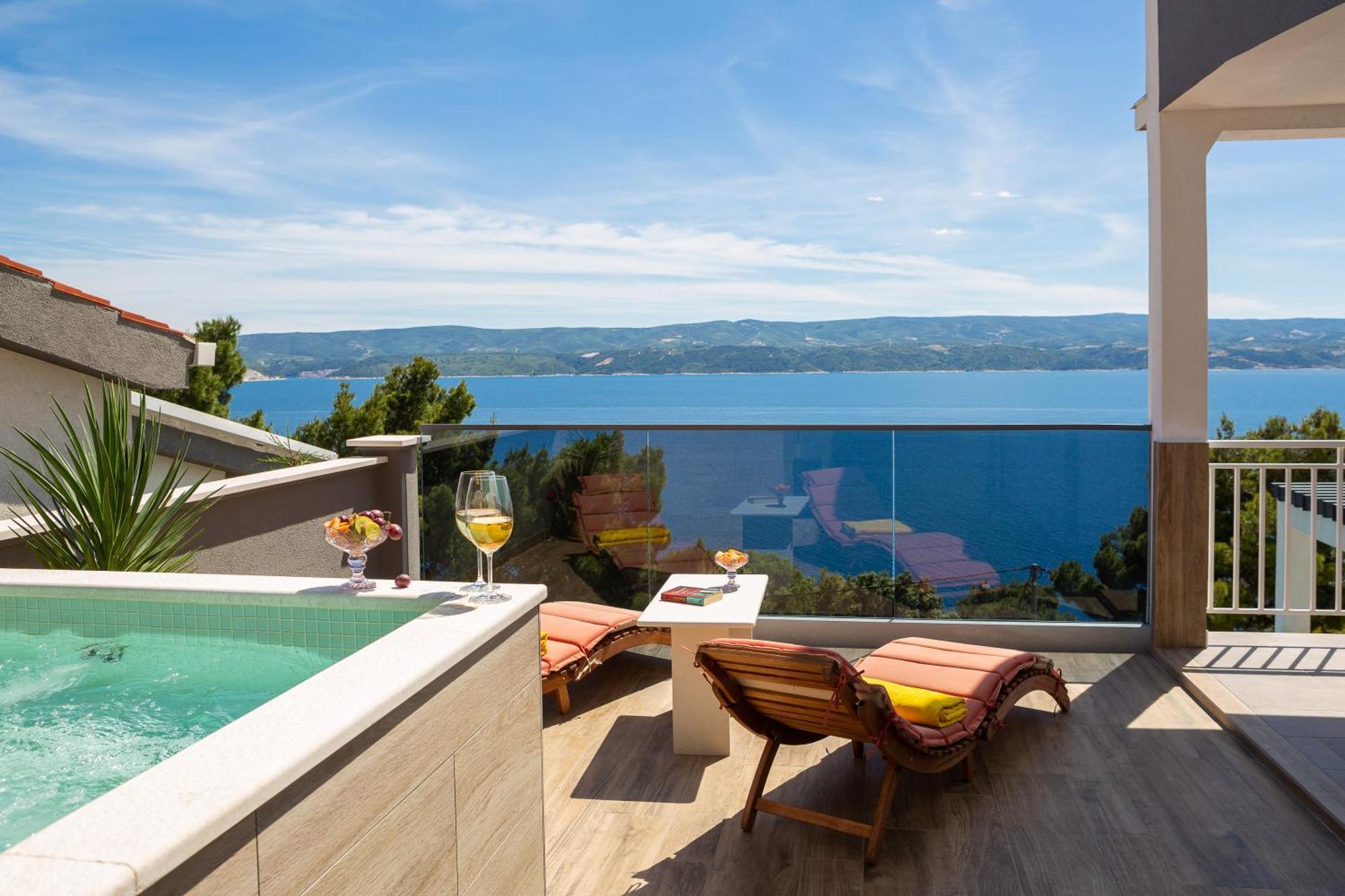 Luxury Seafront Villa With Heated Pool, Jacuzzi, Sea View, 150 M From Beach Stanici Luaran gambar