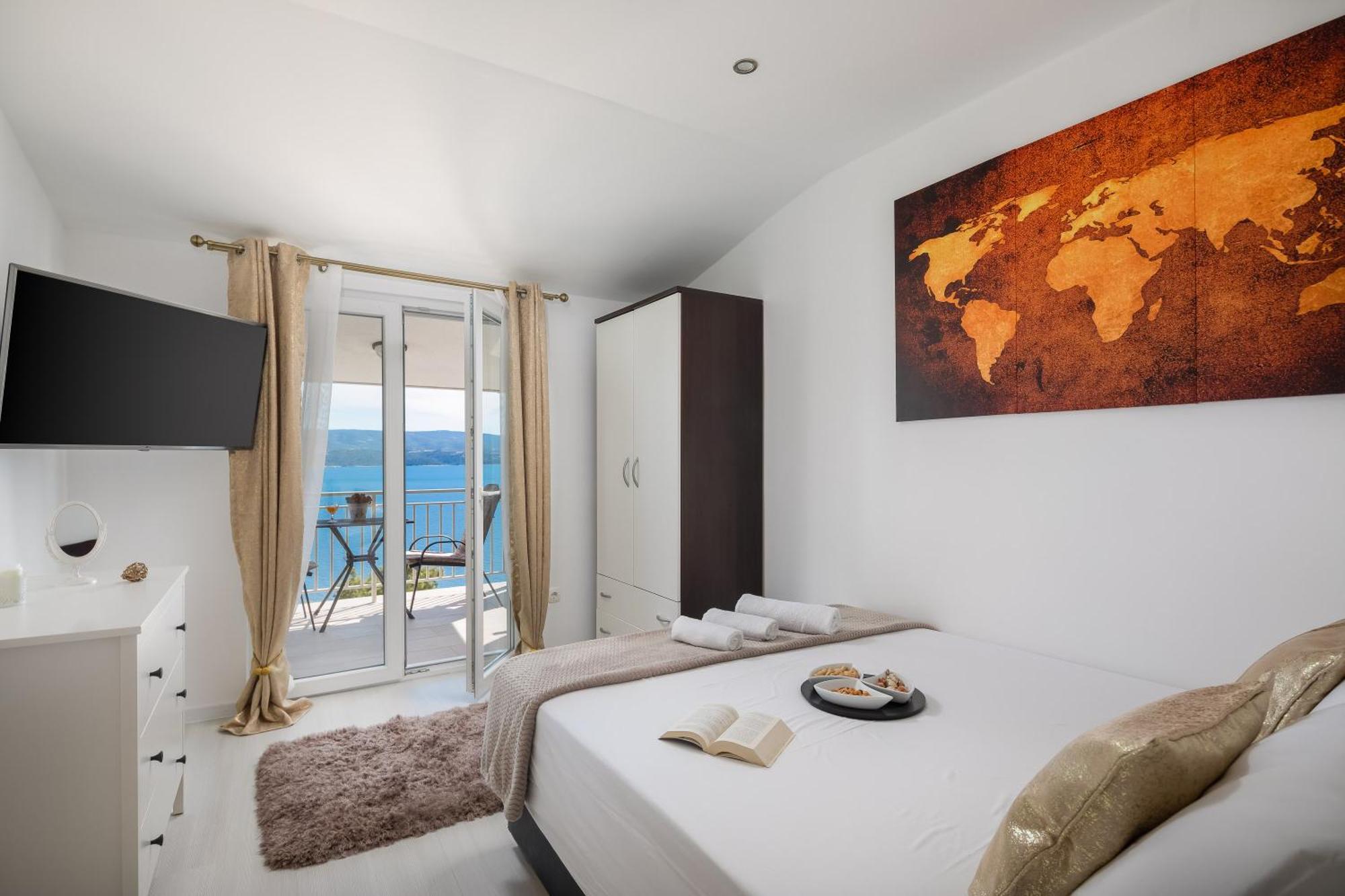 Luxury Seafront Villa With Heated Pool, Jacuzzi, Sea View, 150 M From Beach Stanici Luaran gambar