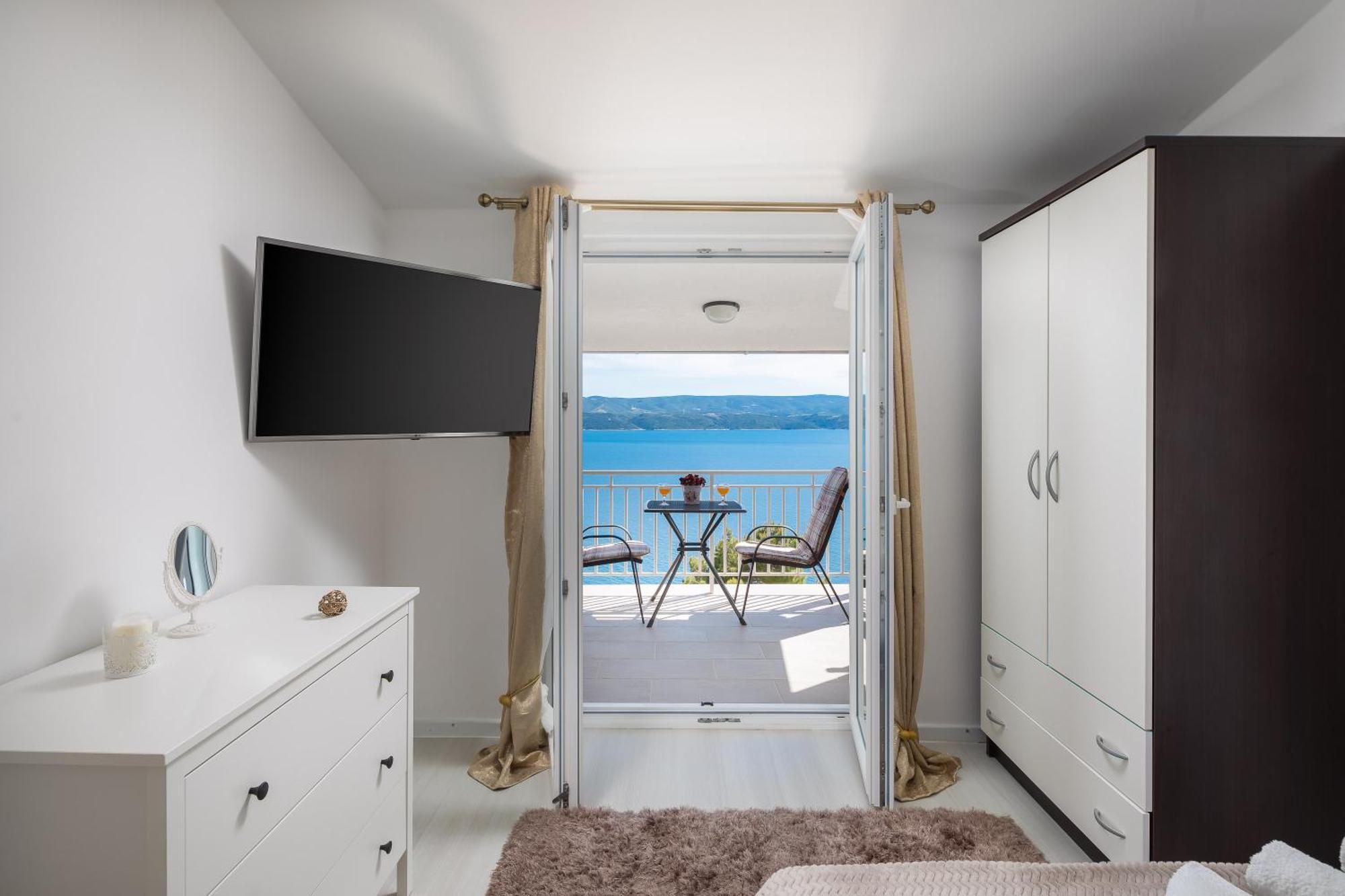Luxury Seafront Villa With Heated Pool, Jacuzzi, Sea View, 150 M From Beach Stanici Luaran gambar