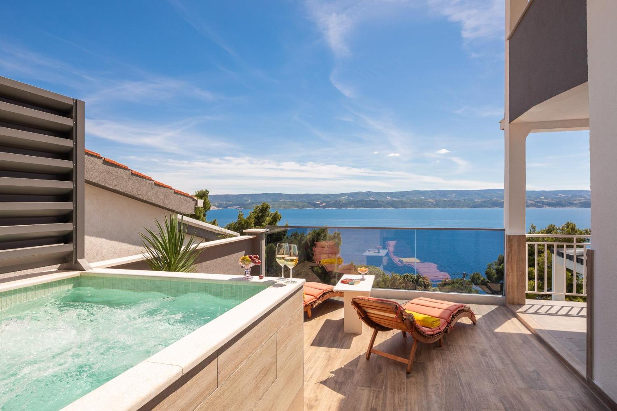 Luxury Seafront Villa With Heated Pool, Jacuzzi, Sea View, 150 M From Beach Stanici Luaran gambar